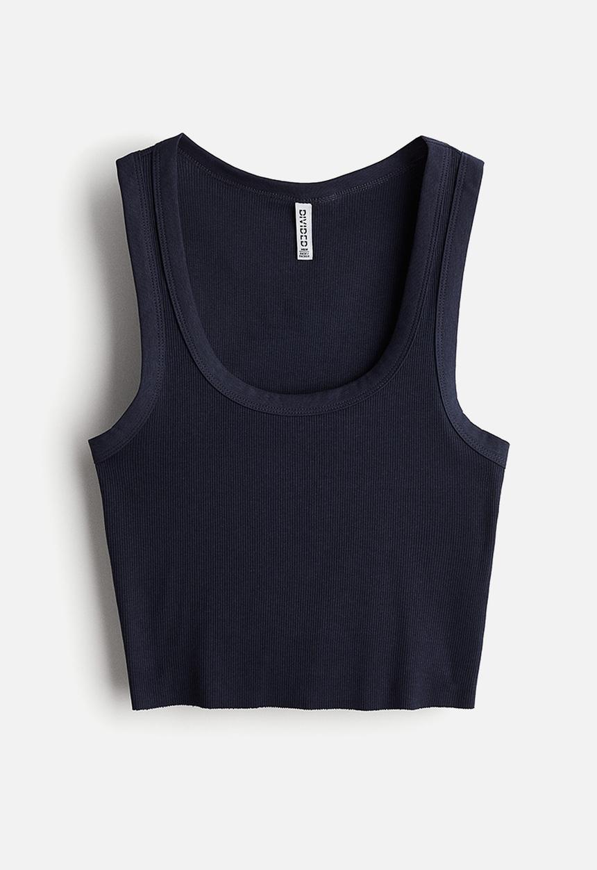 H&M - Short vest top - navy blue