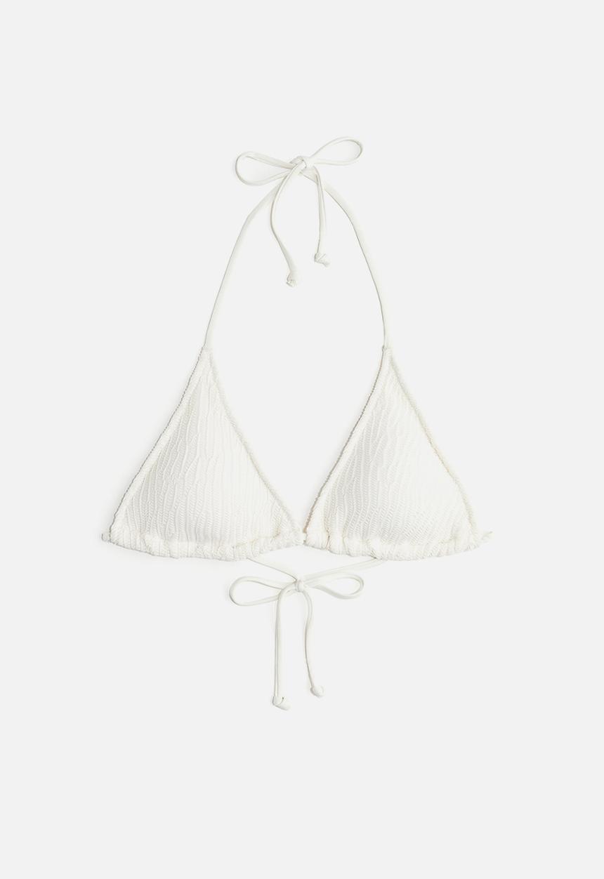 H&M - Padded triangle bikini top - white