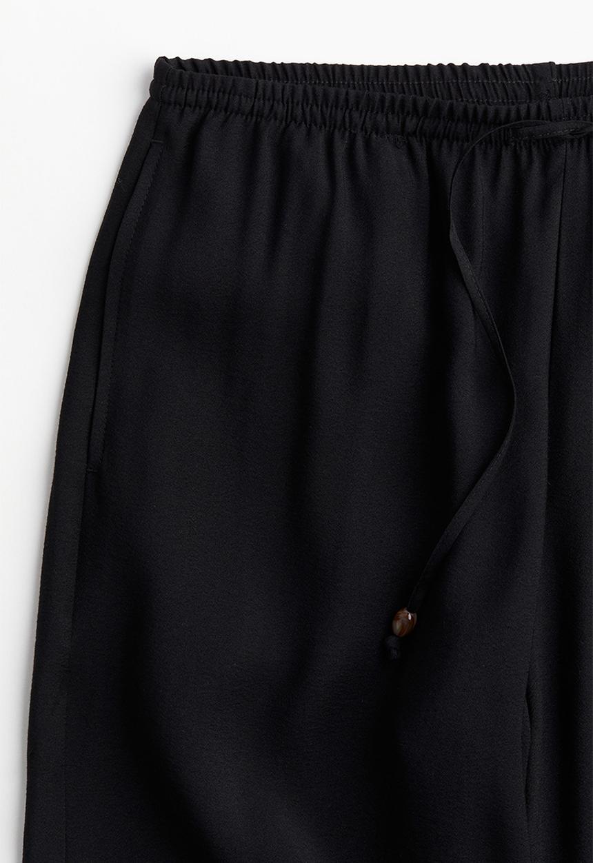 H&M - Wide pull-on trousers - black