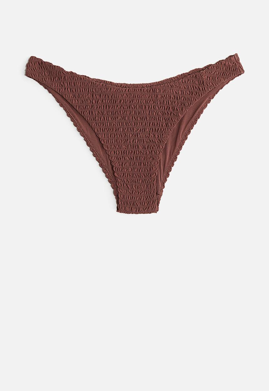 H&M - Smocked bikini bottoms - brown