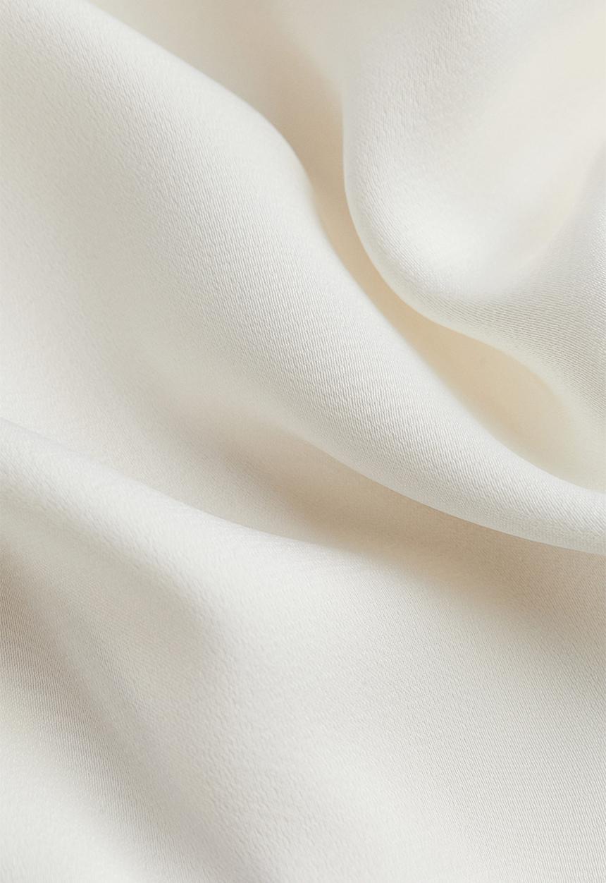 H&M - Draped satin top - white