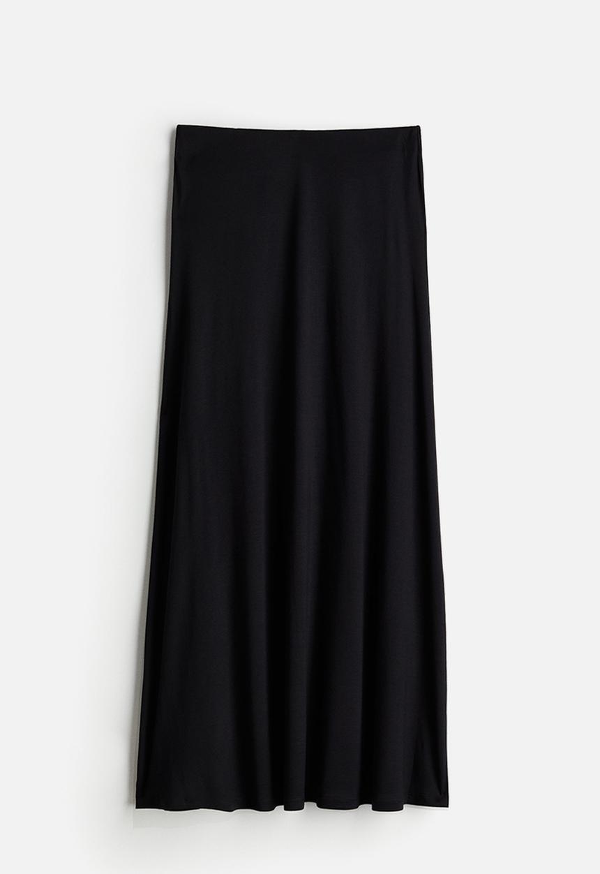 H&M - A-line jersey skirt - black