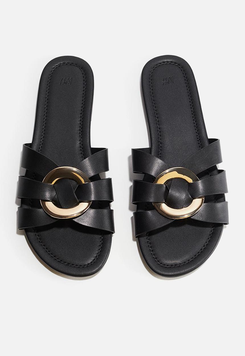H&M - Intertwined-strap sandals - black