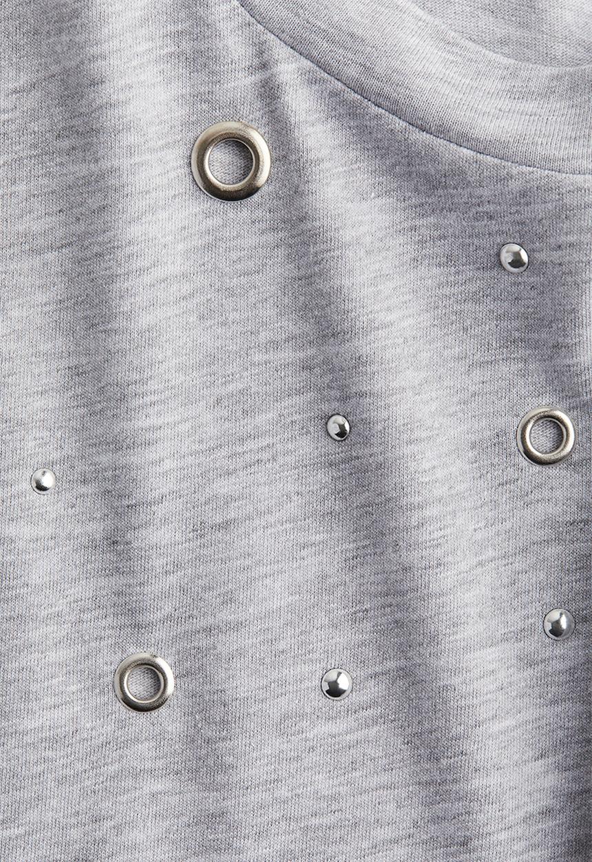 H&M - Embellished T-shirt - grey