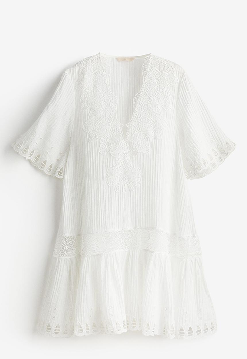 sachin and babi light blue dress H&M Women's Dress Eyelet Embroidery Size ML Puerto Rico main image 0