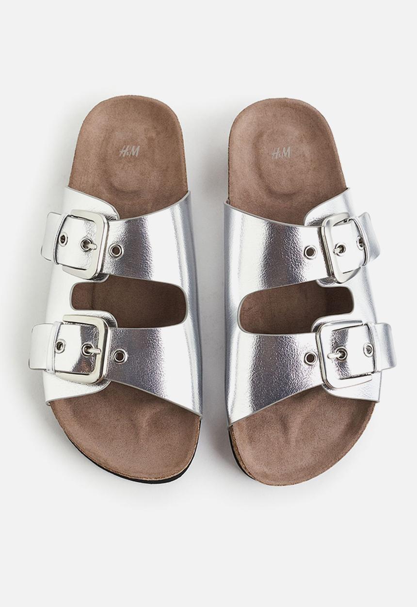H&M - Two-strap slides - silver-coloured