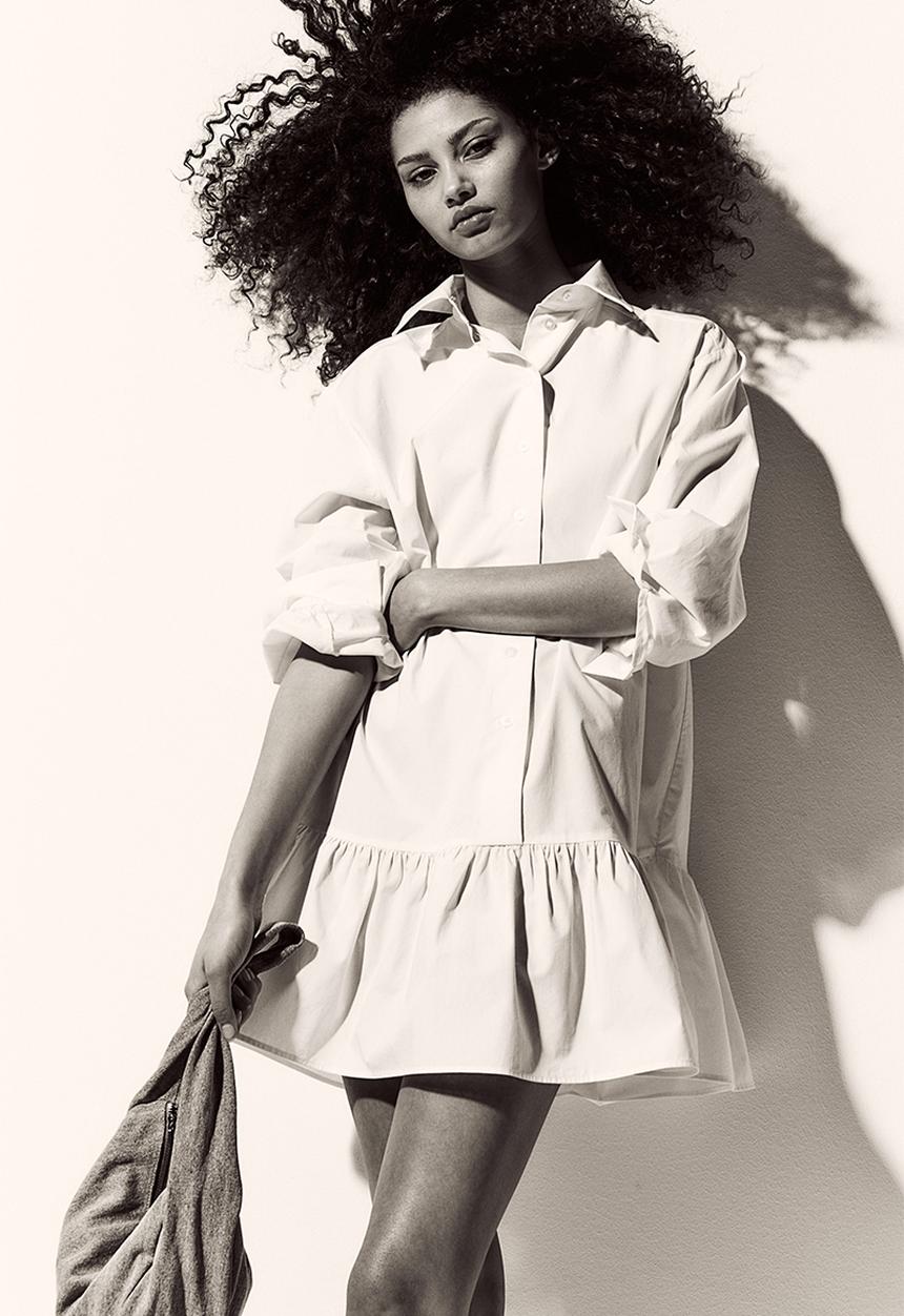 H&M - Poplin shirt dress - cream