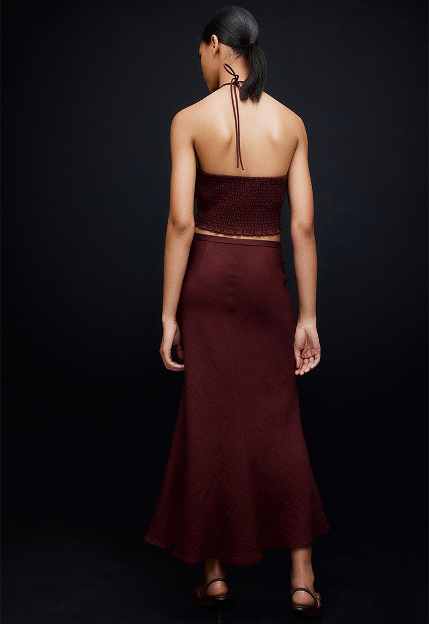 H&M - Flared skirt - rust brown
