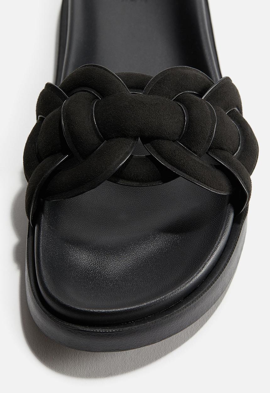 H&M - Intertwined-strap sandals - black