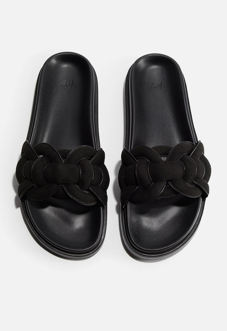 H&M - Intertwined-strap sandals - black
