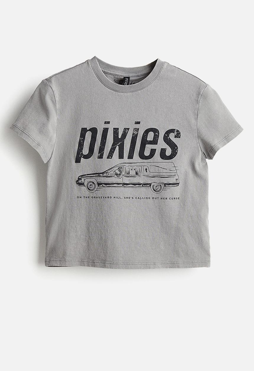 H&M - Printed T-shirt - grey/pixies