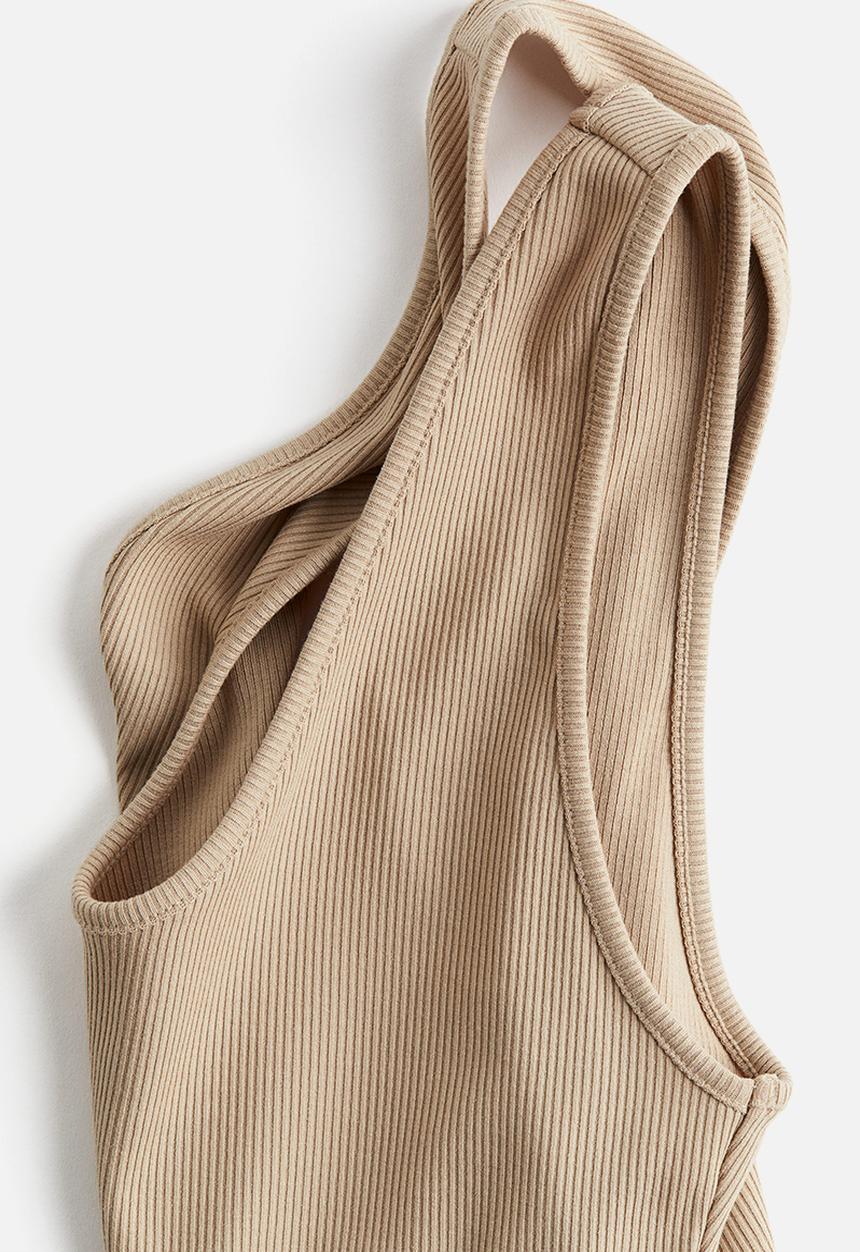 H&M - Ribbed thong body - beige