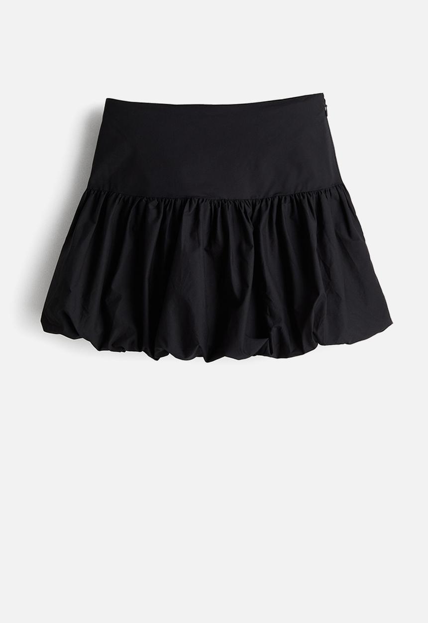 H&M - Bubble-hem mini skirt - black