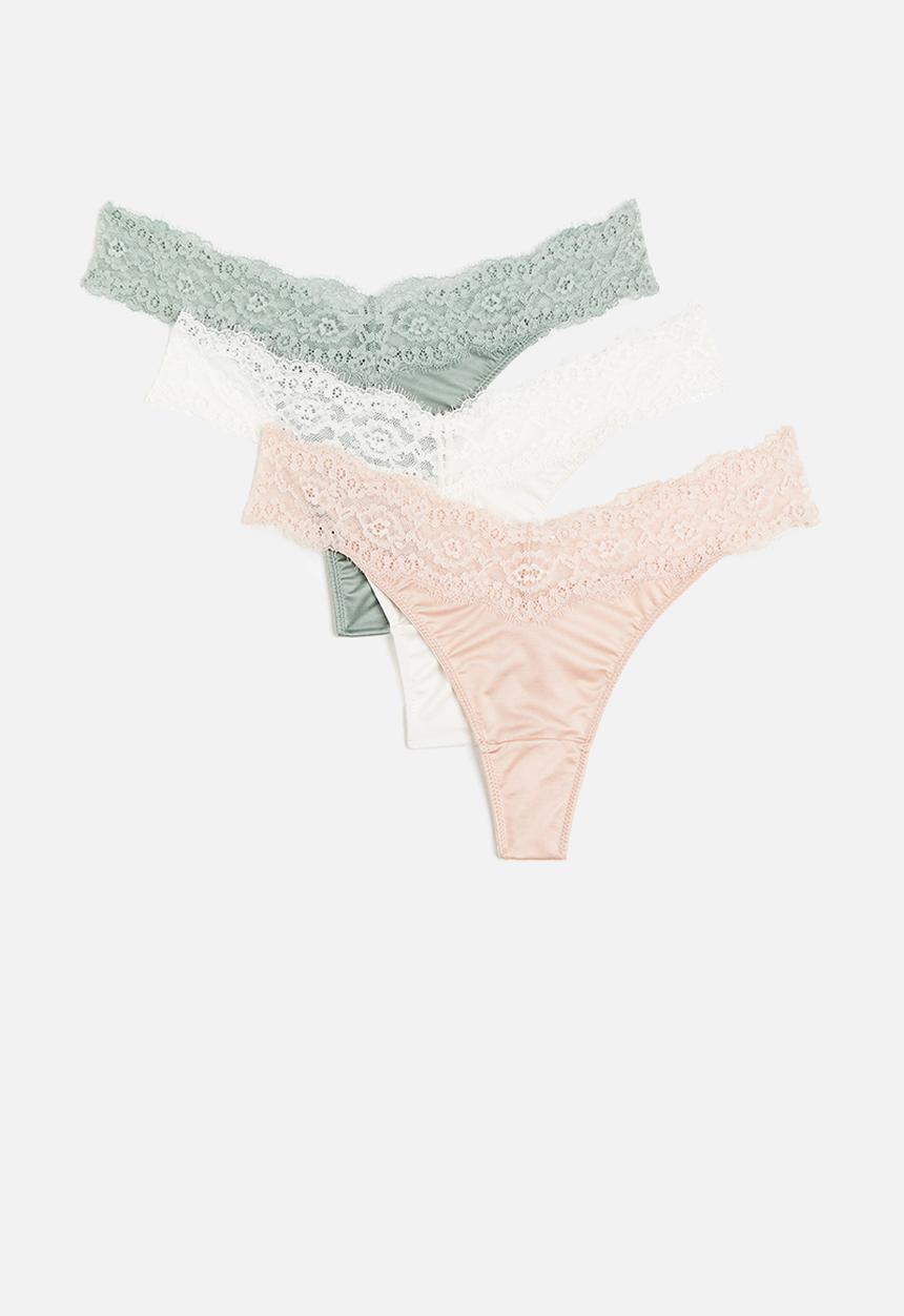 H&M - 3 pack thong briefs - multi