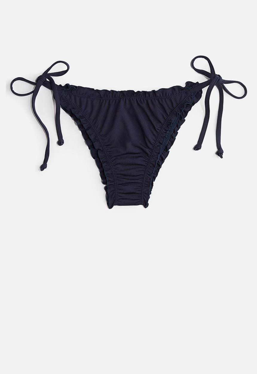 H&M - Brazilian tie tanga bikini bottoms - navy blue