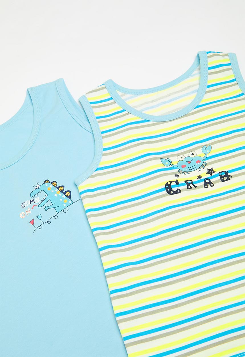 Pop Candy - 2 Pack striped vest set - multi