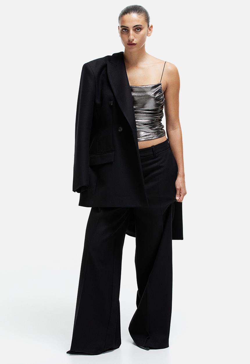 H&M - Draped strappy top - Silver