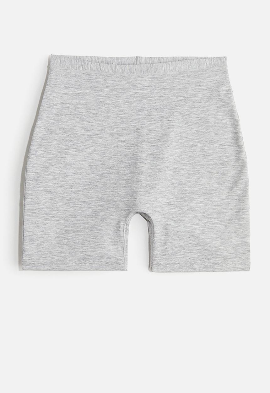 H&M - Light shape cotton biker briefs - grey
