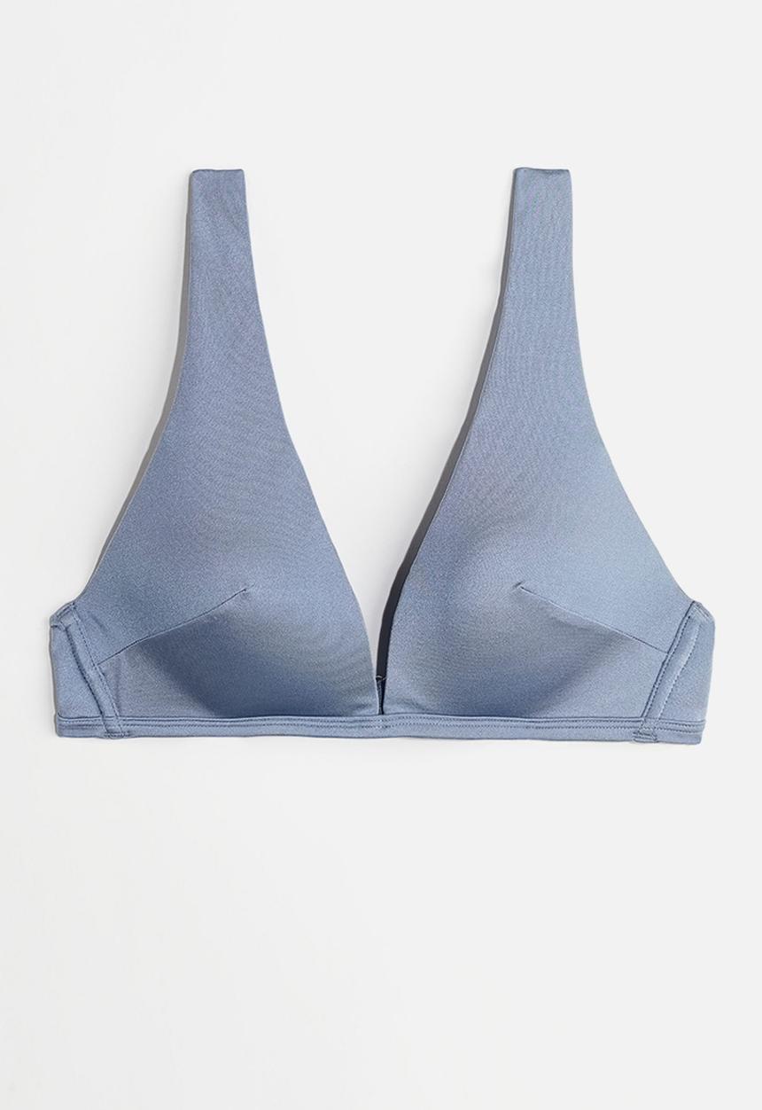 H&M - Push-up bikini top - dusty blue