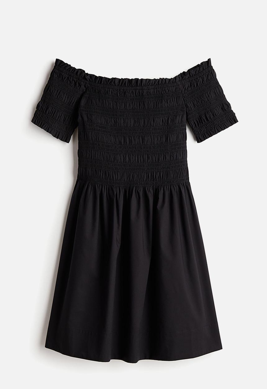 H&M - Smocked off-the-shoulder dress - black