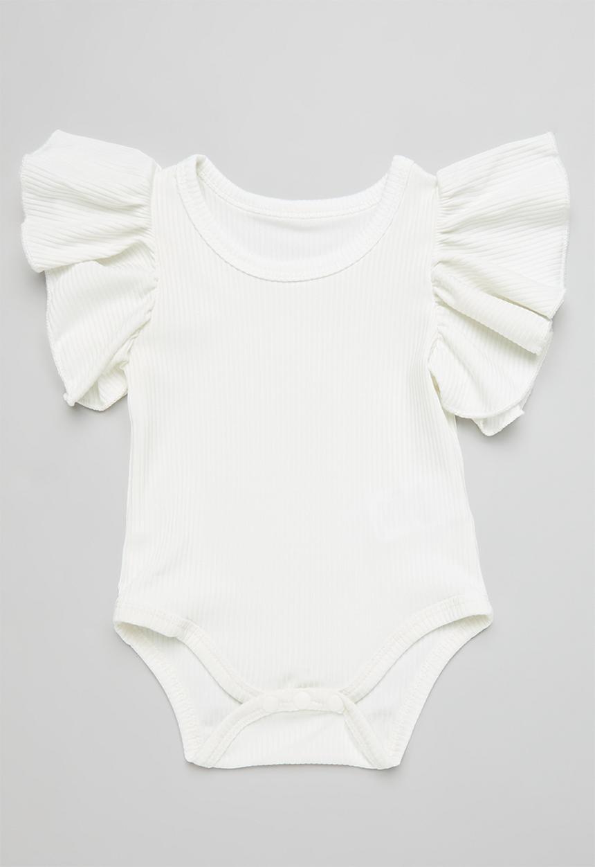 Pop Candy - Frilled body vest - white