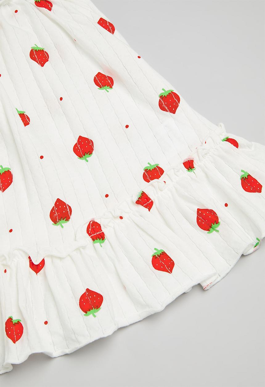 Pop Candy - Frilled cami pj set-red & white