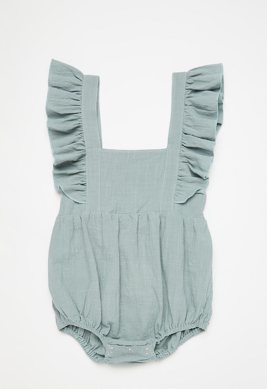 Pop Candy - Frilled romper - blue