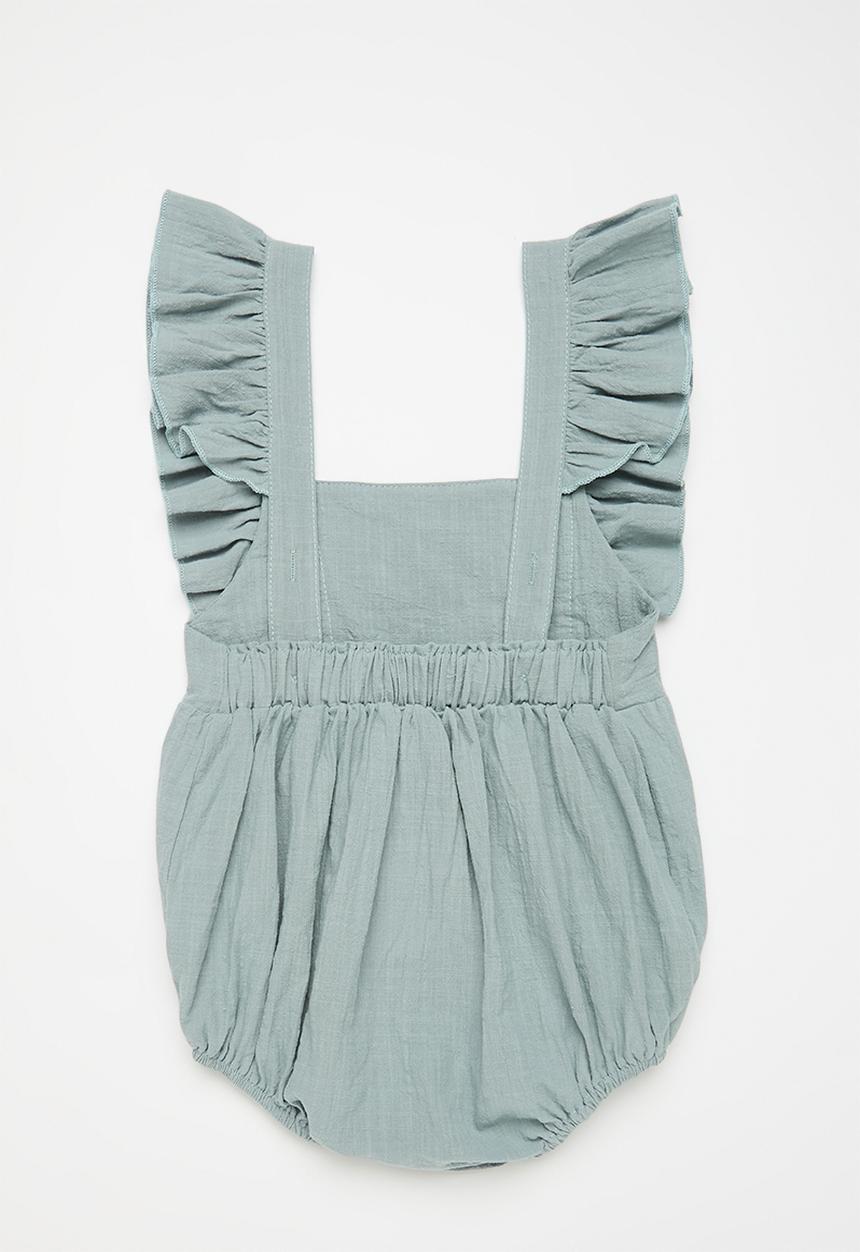 Pop Candy - Frilled romper - blue