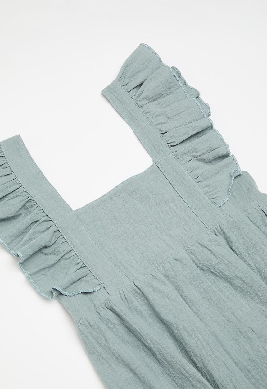 Pop Candy - Frilled romper - blue