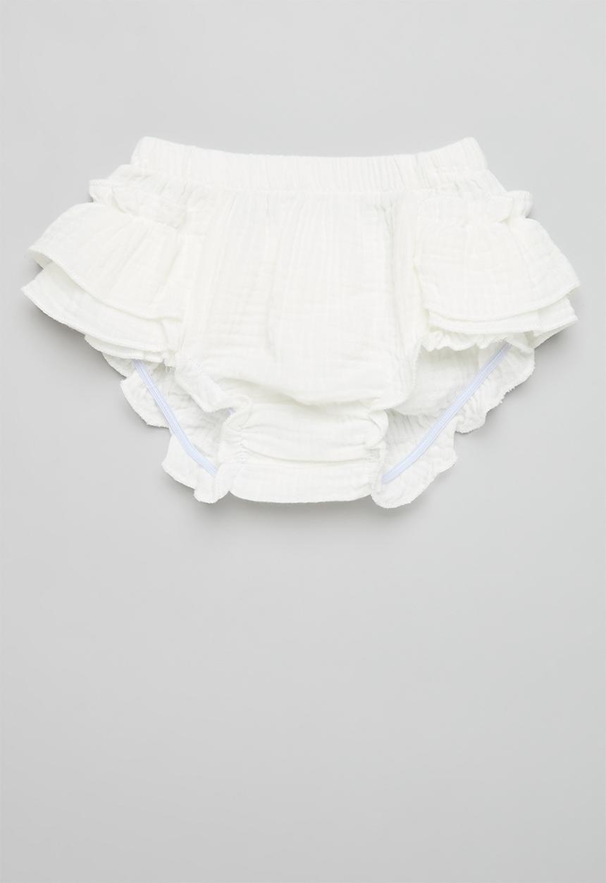 Pop Candy - Tiered shorts-white