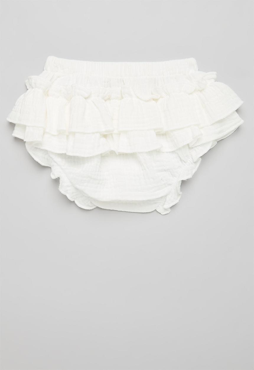 Pop Candy - Tiered shorts-white