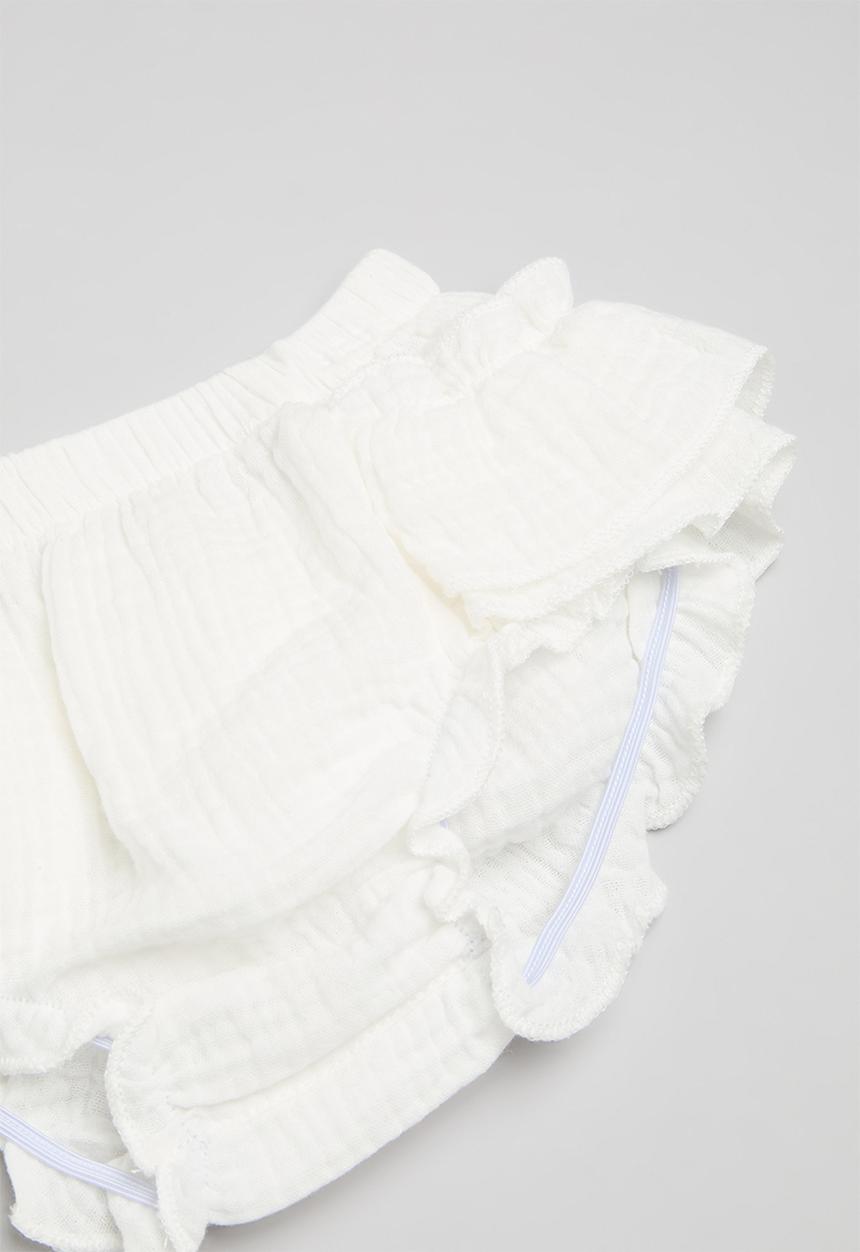 Pop Candy - Tiered shorts-white