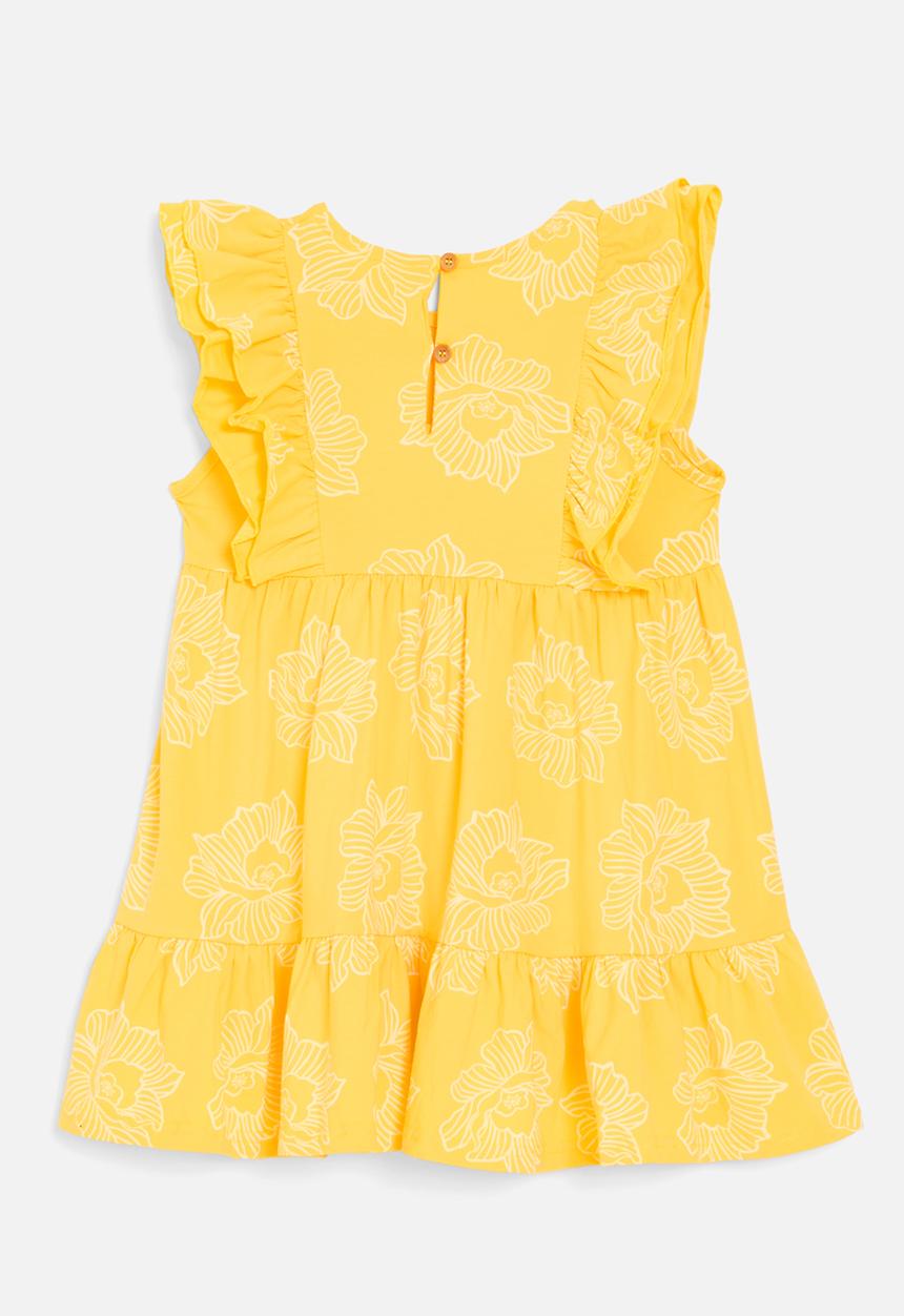 Pop Candy - Frilled sleeve dress - yellow