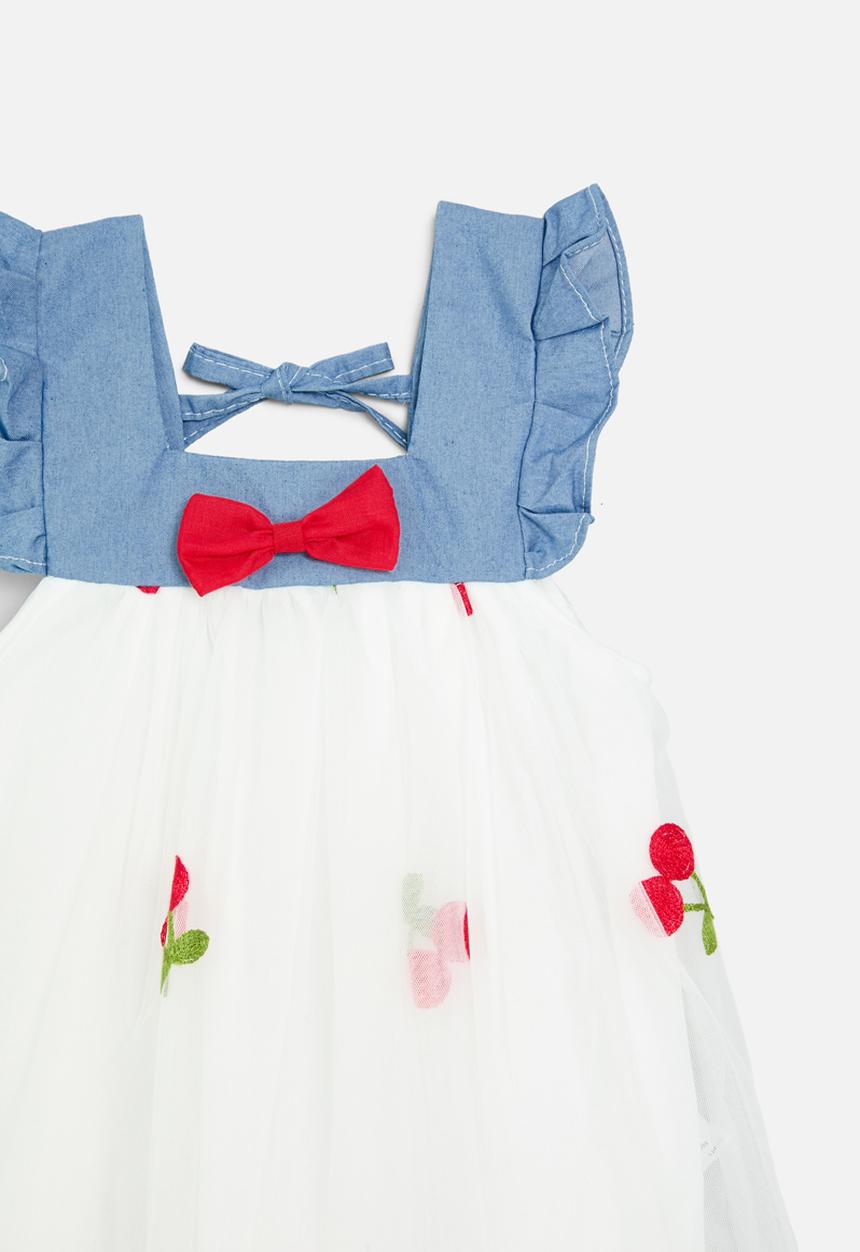 Pop Candy - Cherry print combo dress - multi