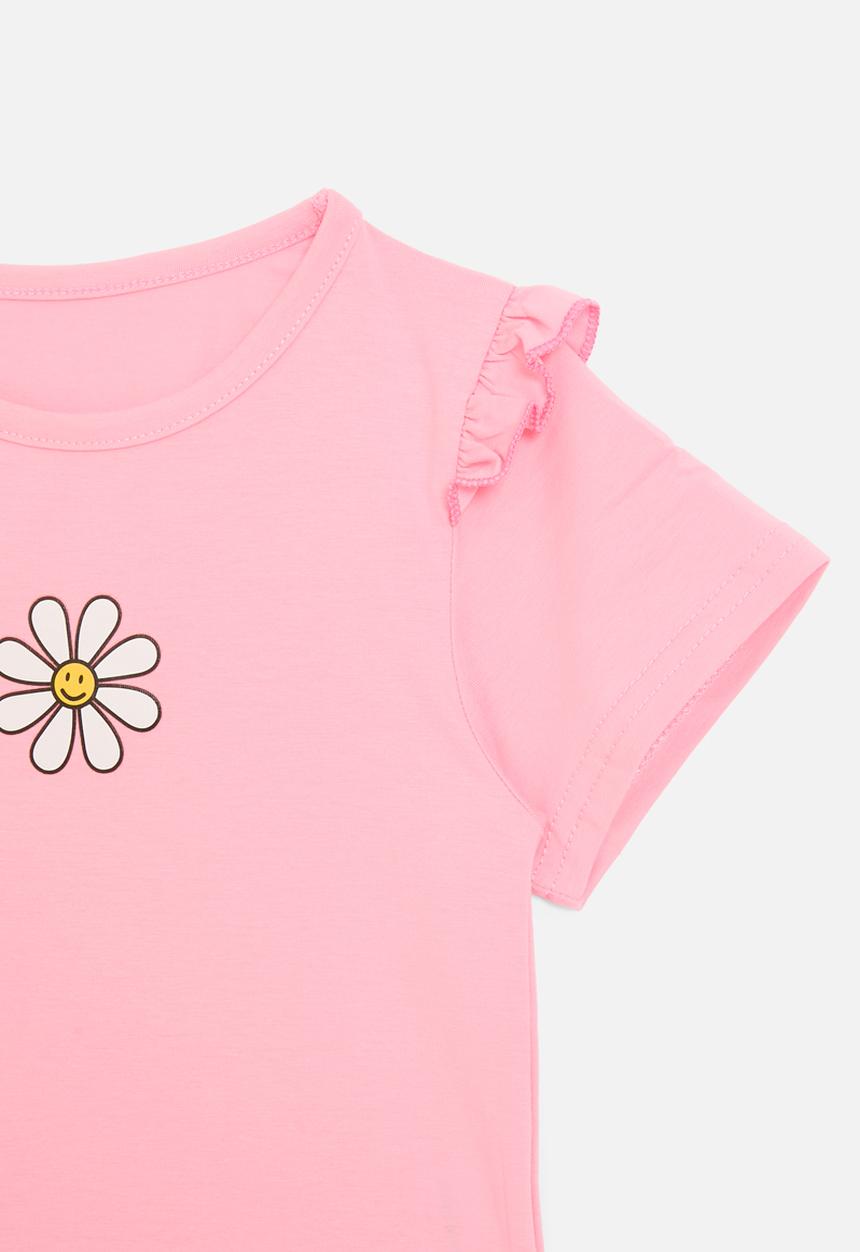 Pop Candy - Frilled tee - pink