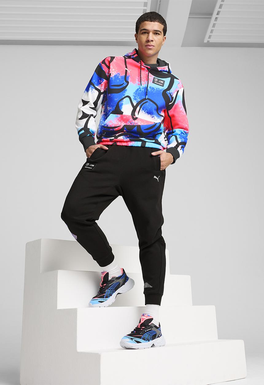 PUMA - BMW MMS Neon Energy Hoodie - Puma White-AOP