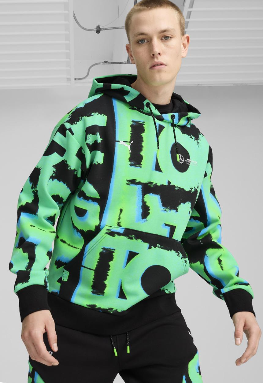 PUMA - MAPF1 Neon Energy AOP Hoodie - PUMA Black