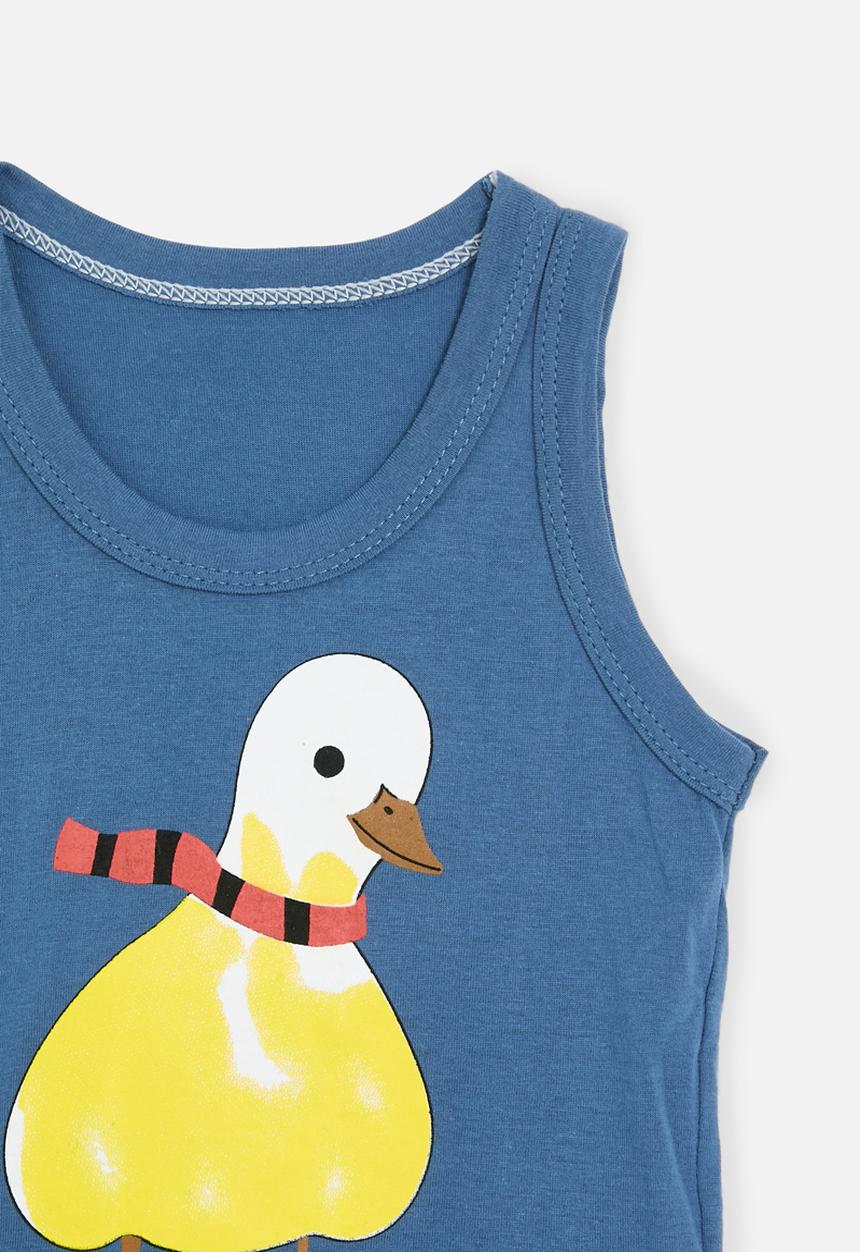 Pop Candy - printed vest - blue