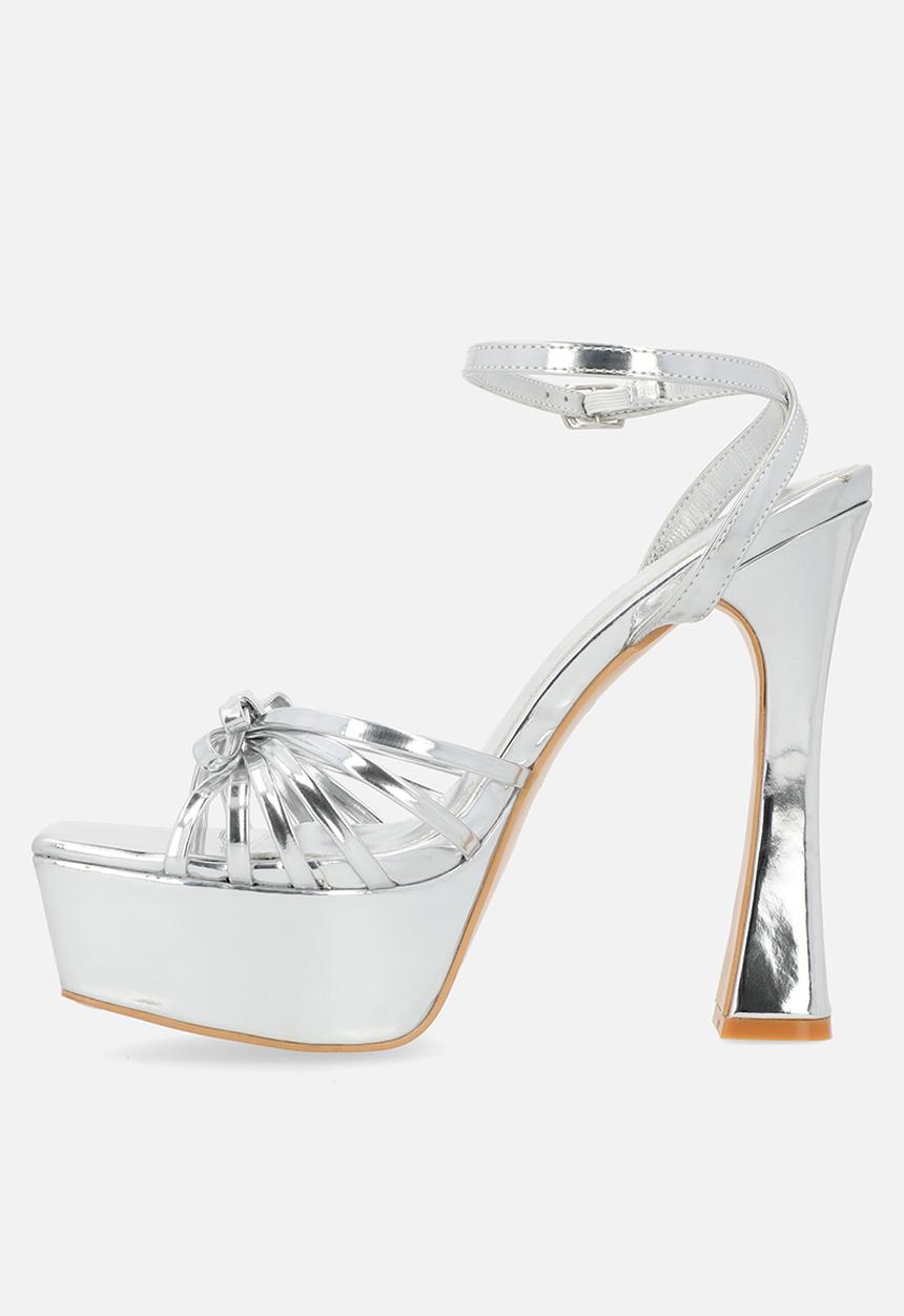 Public Desire - Blissy platform heel - silver