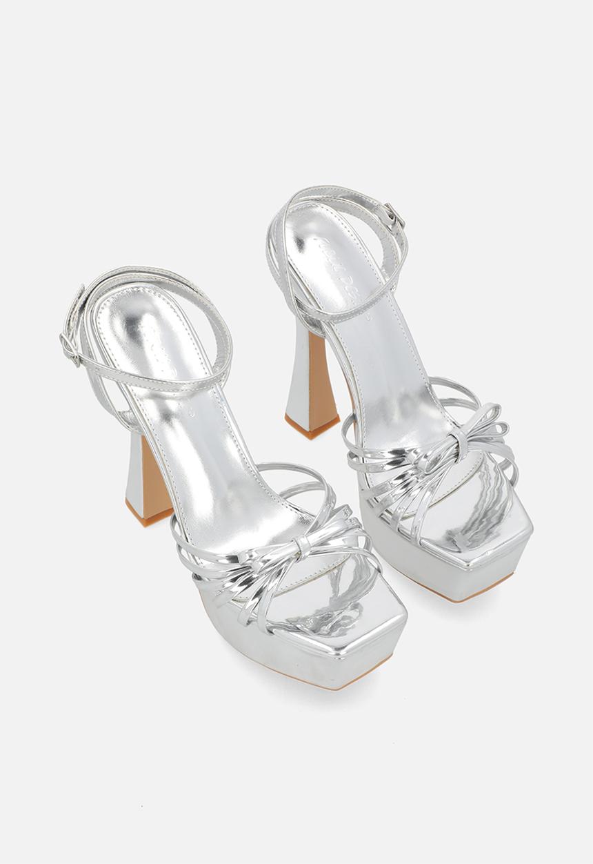 Public Desire - Blissy platform heel - silver
