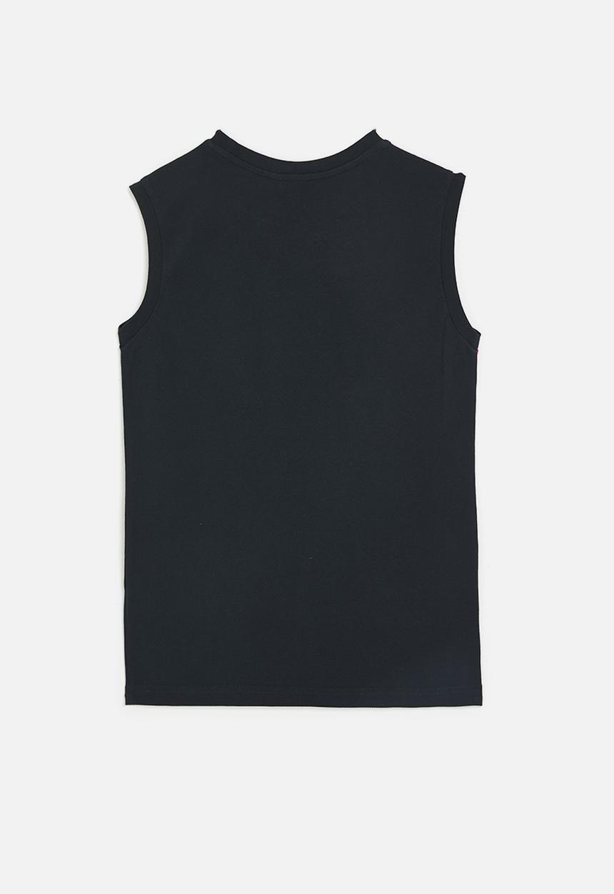 POLO - Boys usher colour blocked vest - red & navy