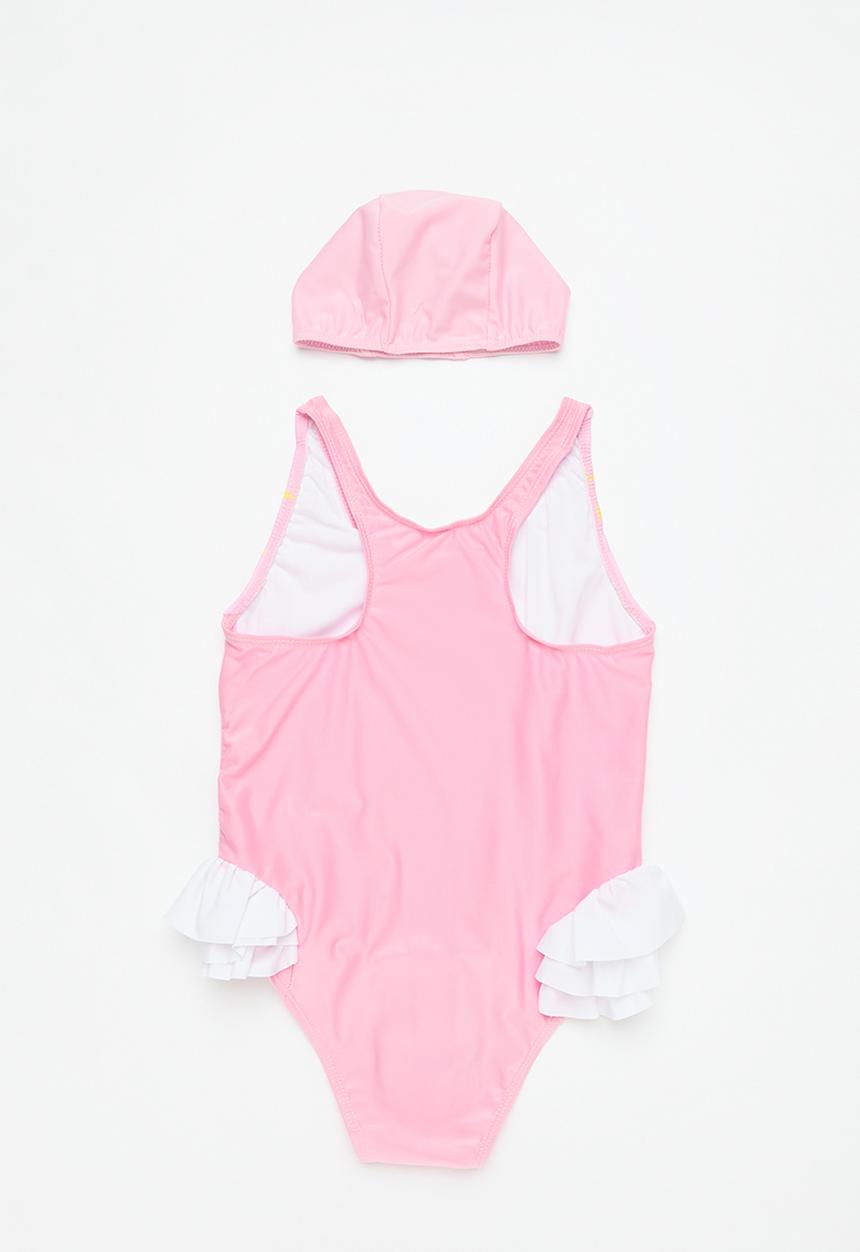 Pop Candy - Printed swimsuit and cap set - pink