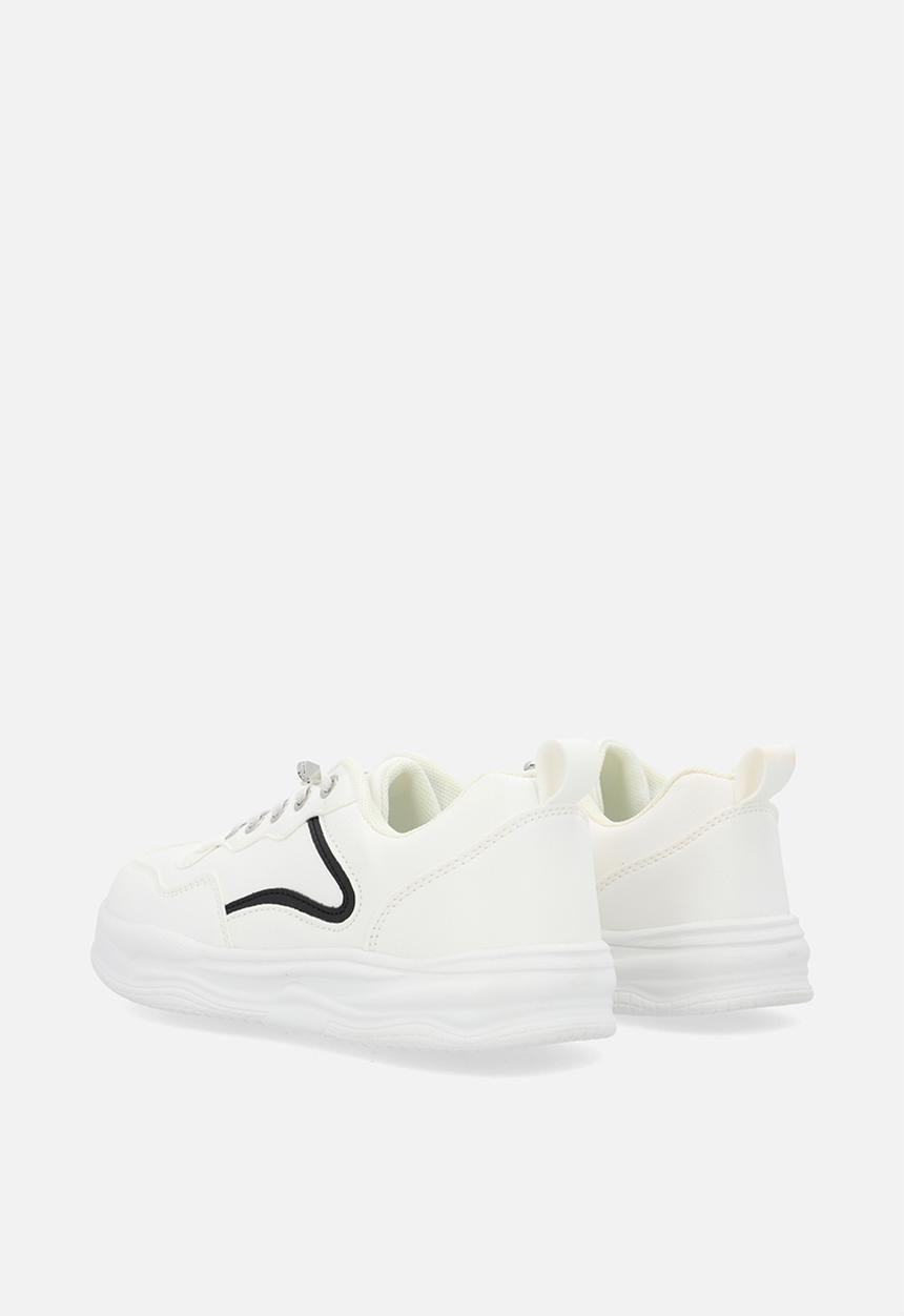 Pop Candy - Older boys lace sneakers - white