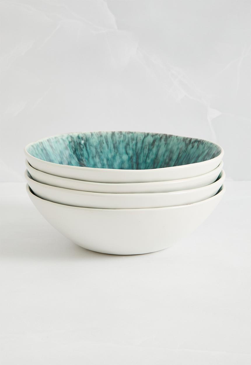 Sixth Floor - River cereal bowl set of 4 - blue