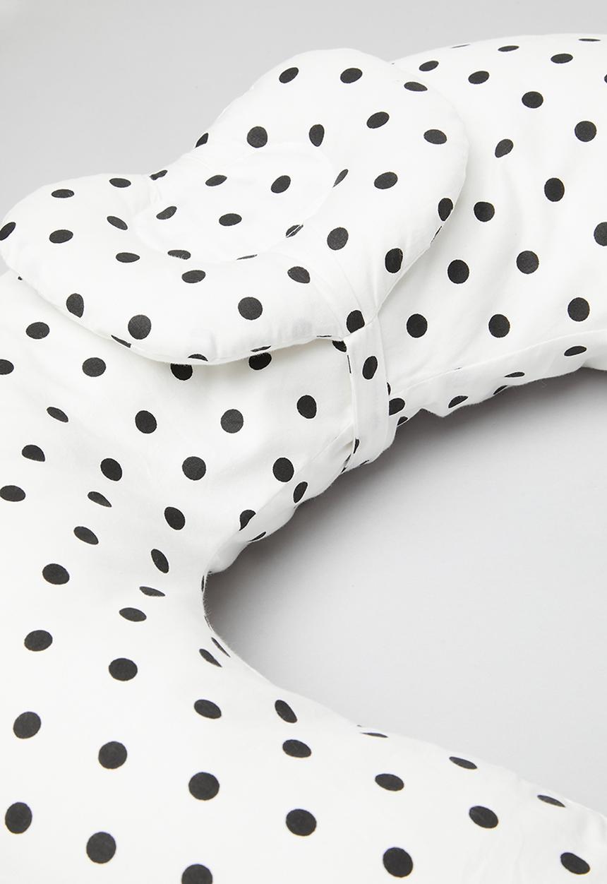 Pop Candy - Polka dot nursing pillow-black & white