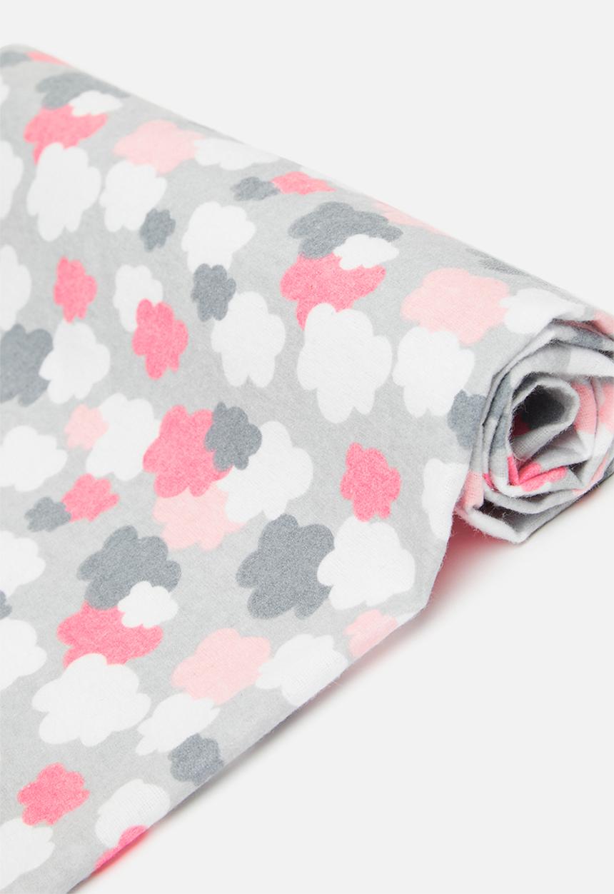 Pop Candy - 4 Pack printed blanket set-pink & white