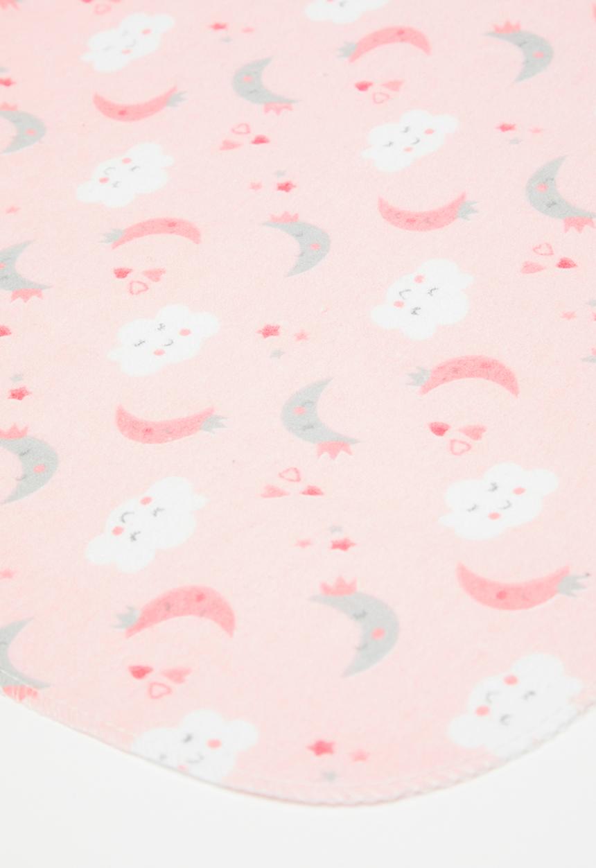 Pop Candy - 4 Pack printed blanket set-pink & white