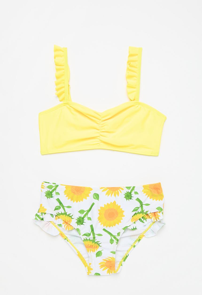 Pop Candy - Frilled swim suit - yellow
