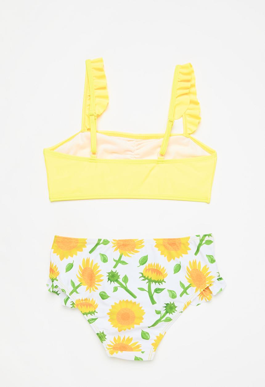 Pop Candy - Frilled swim suit - yellow