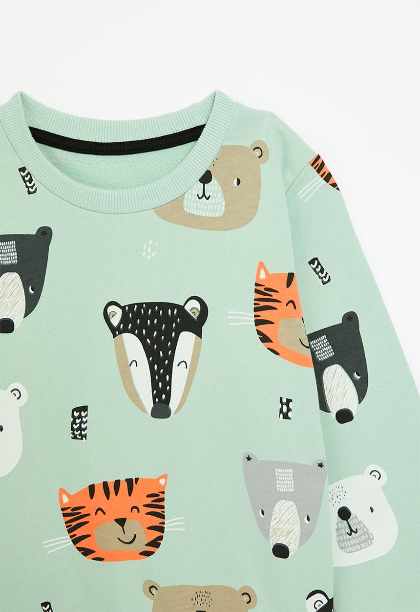 Pop Candy - Printed sweat top - sage green